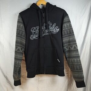 Y2K Mens Southpole Authentic Collection Hood Fleece Zip Southwest Design Sleeves